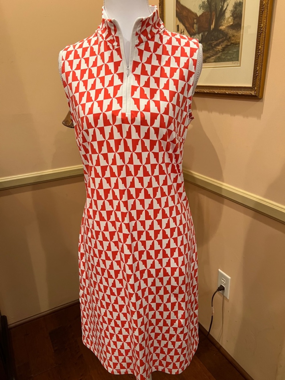 J. McLaughlin Sleeveless Printed Shift Dress Medium.